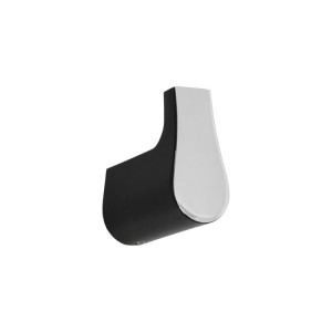 Manhattan Robe Hook Matte Black & Chrome